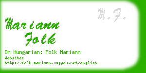 mariann folk business card